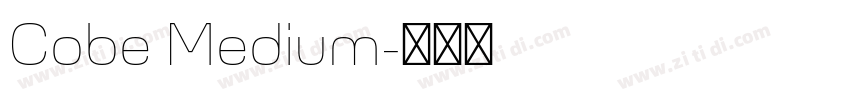 Cobe Medium字体转换